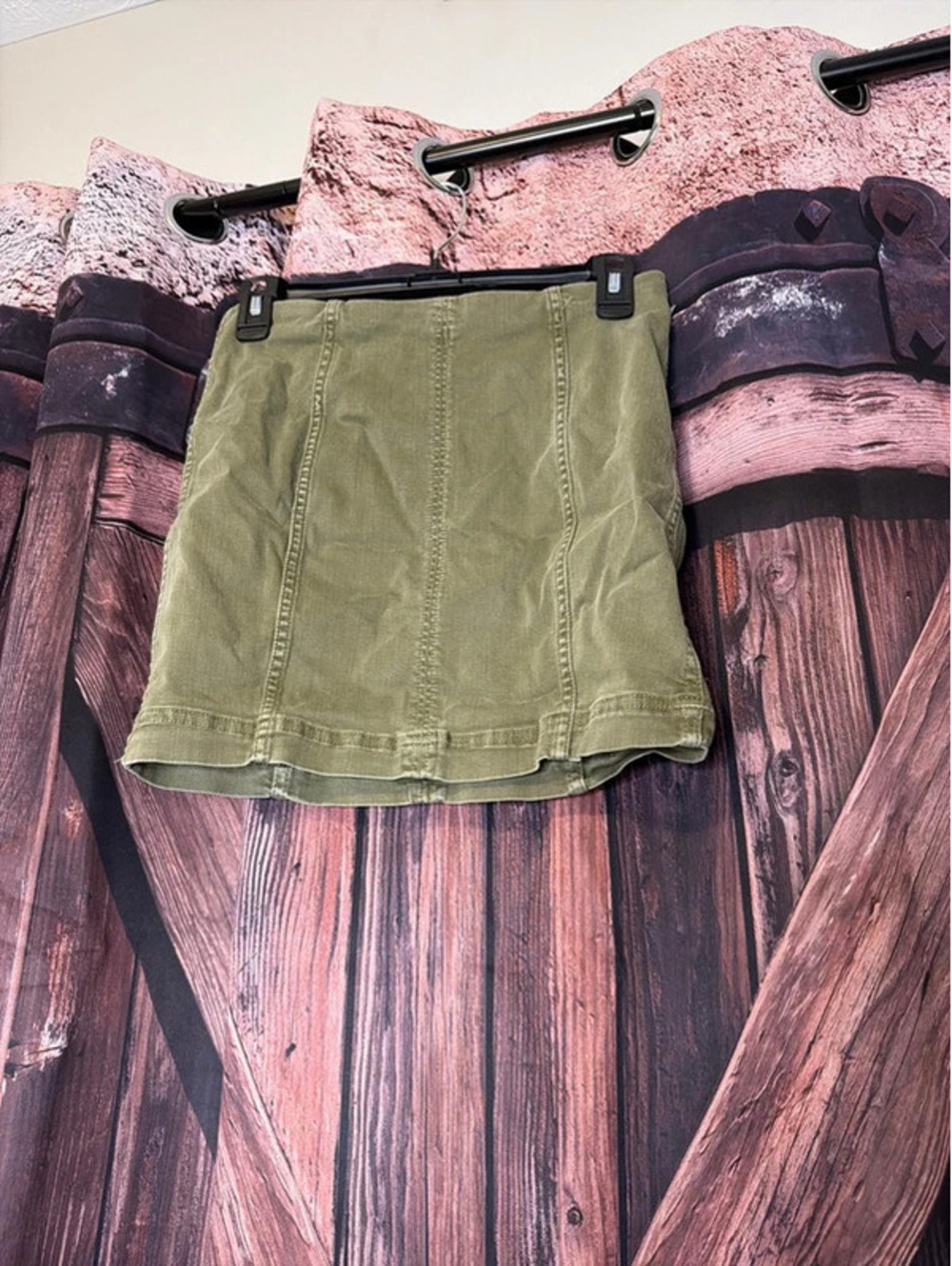 Free People Olive Green Mini Skirt